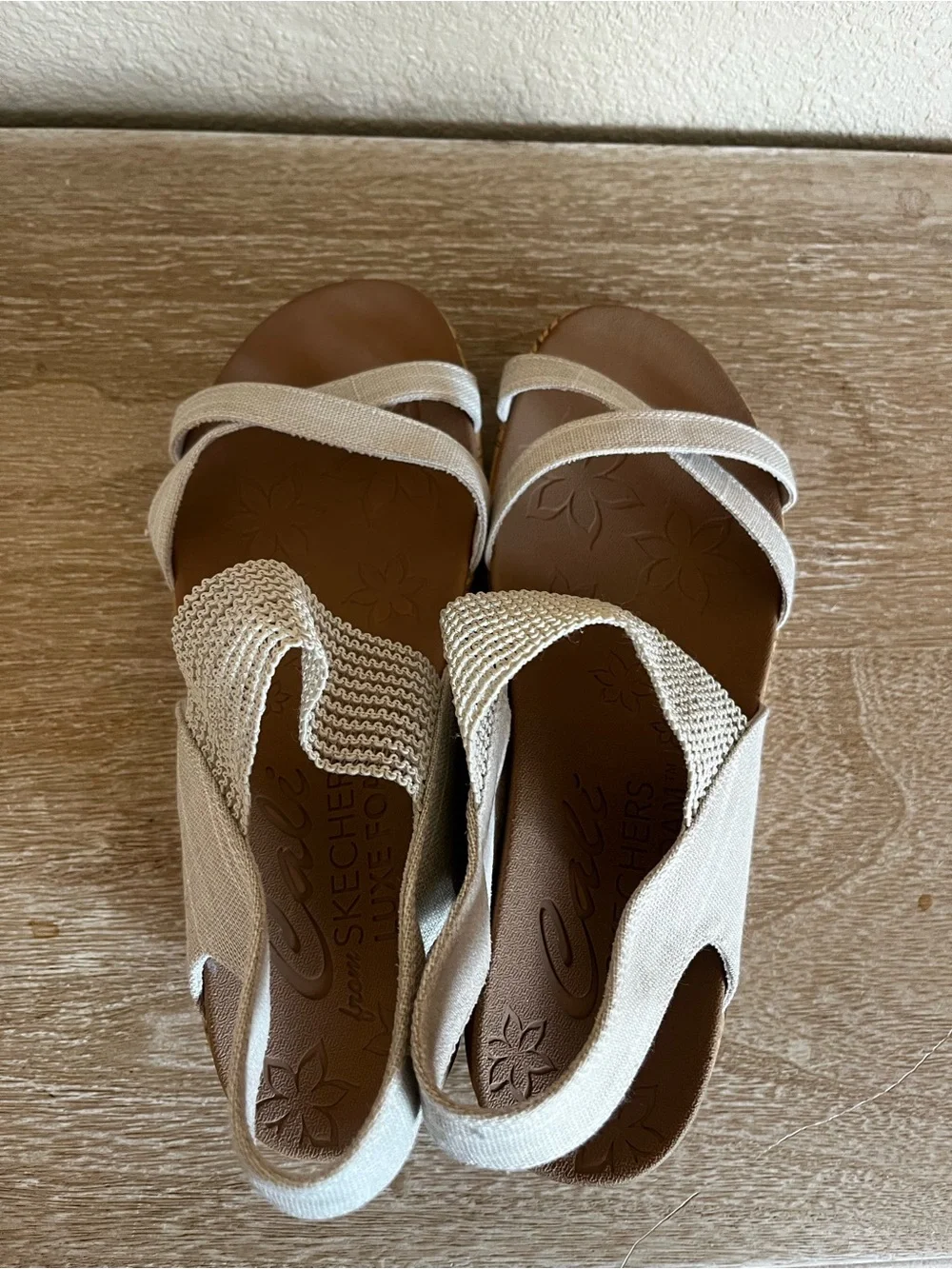 Skechers Cali Beverlee High Tea Wedge Sandals Women’s Size 9